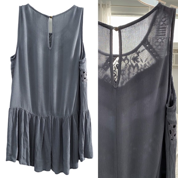 Knox Rose boho mixed print tank top, blue - Picture 2 of 7